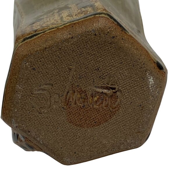 Walt Schmidt Hickory Tree Studio Art Pottery Handmade Mug Cup Built-In Straw - Picture 7 of 7